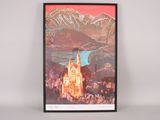 une photo d'une photo d'un château dans les montagnes