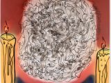 une image représentant un dessin d'un cercle sur lequel sont disposées des bougies