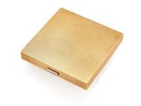 an image of a gold cigarette case on a white background
