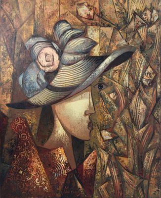une image représentant un tableau où l'on voit une femme avec un bébé sur les genoux