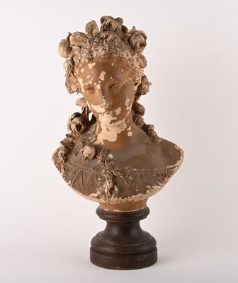 an image of a bust of a woman on a pedestal