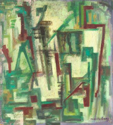 Camille BERG (1904-1991) Composition verte