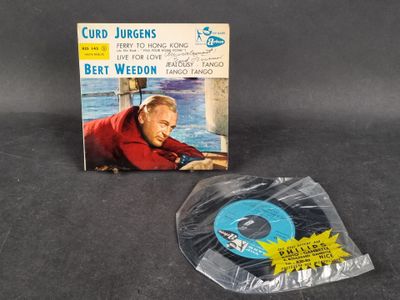 [Curd JURGENS] Disque 45 tours dédicacé par l'acteur Curd JU…