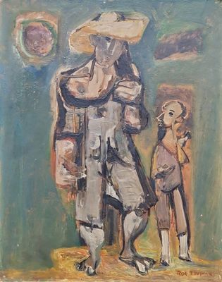 an image of a painting of a man and a child