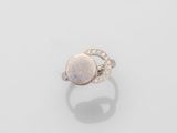 a white gold and diamond ring