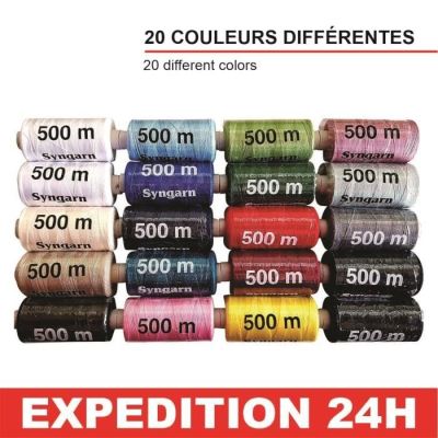 898 / Fil à coudre - Divers - Lot de 20 bobines - 100%…