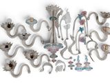 many different pieces of art that are on the wall