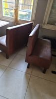 8 banquettes de personnes en skaï marron (usure de l'assise) (photo 3)