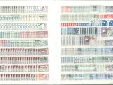a picture of a book with a lot of stamps on it