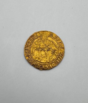 Monnaie étrangère Angleterre Ange d'or d'Henri VIII légèrement voilé - Photo 1
