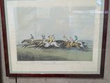 une photo d'une photo représentant un groupe de chevaux et de jockeys