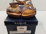 a close up of a pair of sandals on a box