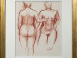 an image of a drawing of two women standing next to each other