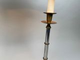 a candle that is sitting on top of a table