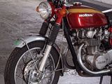 a motorcycle that is parked in a garage
