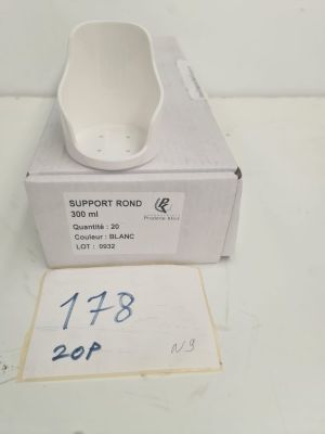 Lot de 20 supports muraux blancs 300 ml PRODENE KLINT, artic…