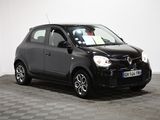 a picture of a small black car on a checkered floor