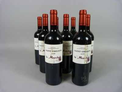 * 9 Bouteilles Château la Fleur de Morange, " Cuvée La March…