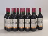 six bouteilles de vin alignées sur une table