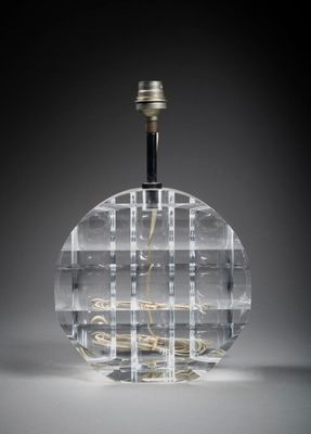 Lampe En plexi de forme circulaire XXème siècle - Photo 1
