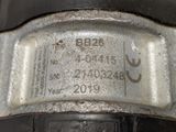 a close up of a metal object with a label on it