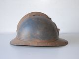 a helmet that is sitting on a table