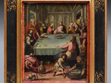 une image d'un tableau représentant un groupe de personnes assises autour d'une table