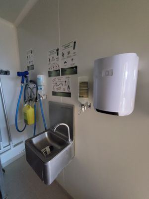 Lave-main en inox DYNASTEEL Flexible bleu Lot vendu en l'éta…