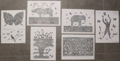 Marcel LE COUËDIC (1940-2023) - ensemble de 6 lithographies …