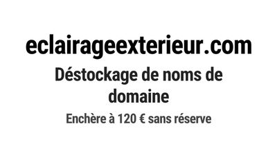 Nom de domaine eclairageexterieur.