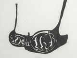 un dessin représentant un soutien-gorge sur lequel est écrit « boo »