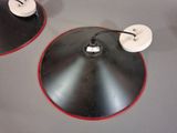 two lamps that are on top of a table