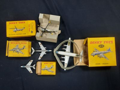 a group of toy airplanes that are sitting on a table
