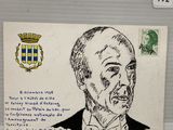 le dessin d'un homme en smoking sur une feuille de papier