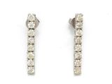 paire de boucles d'oreilles créoles en diamant, en or blanc 18 carats
