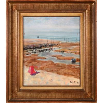 PETIT Paul. « Marée basse à Ambleteuse ». - Photo 1