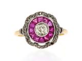 an antique ruby and diamond ring