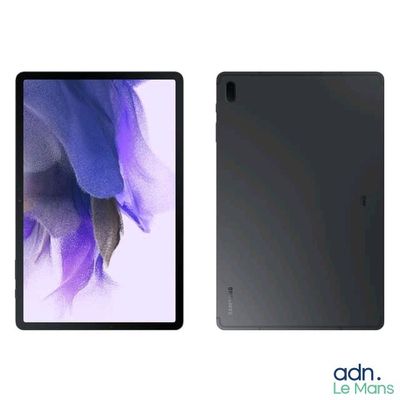 a close up of a tablet computer with a purple flower on the screen
