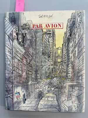 an image of a book with a drawing of a city street