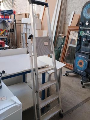 Escabeau alu à cinq marches TUBESCA, capacité 150kg En l'éta…