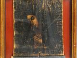 une image représentant un tableau où l'on voit un homme tenant un oiseau dans la main
