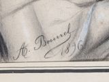 a drawing of a man with a tattoo on his chest