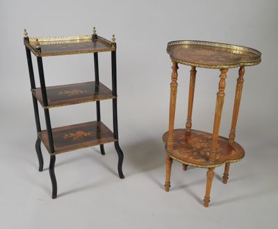pair of 19th century french marquet tables
