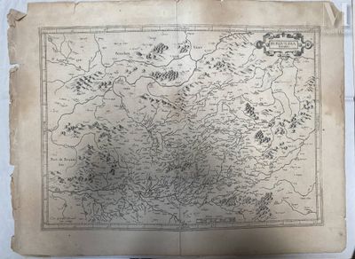an old map of the country of france on a piece of paper