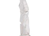 a white marble statue of a man on a white background