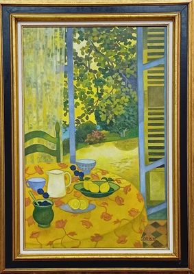 Christian DALIBERT(1946) "Nature morte aux citrons et aux ol… - Photo 1