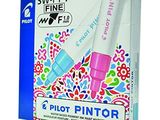 the box is filled with a pink pen and a blue marker