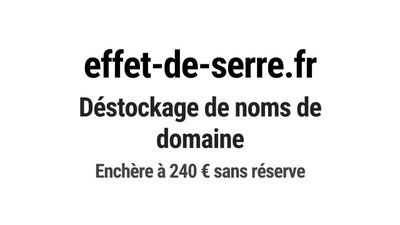 Nom de domaine effet-de-serre.fr.