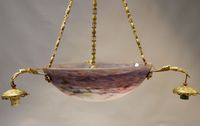 MULLER FRERES à Luneville. Lustre vasque à quatre lumières e… (photo 2)