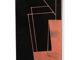 an image of a skateboard with a black and orange design on it